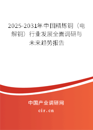 2025-2031年中國精煉銅（電解銅）行業(yè)發(fā)展全面調(diào)研與未來趨勢報告