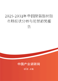 2025-2031年中國(guó)聚氨酯樹(shù)脂市場(chǎng)現(xiàn)狀分析與前景趨勢(shì)報(bào)告