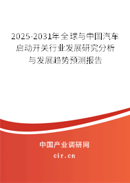 2024-2030年全球與中國汽車啟動開關(guān)行業(yè)發(fā)展研究分析與發(fā)展趨勢預(yù)測報(bào)告