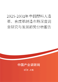 2025-2031年中國塑料人造革、合成革制造市場(chǎng)深度調(diào)查研究與發(fā)展趨勢(shì)分析報(bào)告