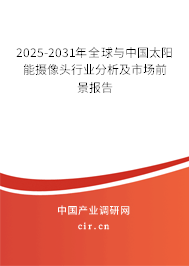 2025-2031年全球與中國(guó)太陽(yáng)能攝像頭行業(yè)分析及市場(chǎng)前景報(bào)告