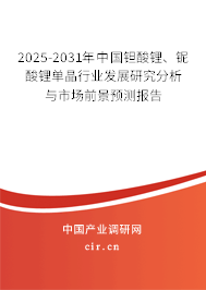 2025-2031年中國鉭酸鋰、鈮酸鋰單晶行業(yè)發(fā)展研究分析與市場前景預測報告