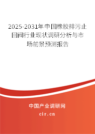 2025-2031年中國橡膠排污止回閥行業(yè)現(xiàn)狀調(diào)研分析與市場(chǎng)前景預(yù)測(cè)報(bào)告