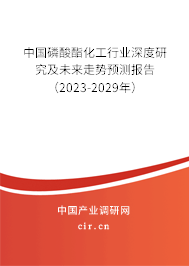 中國磷酸酯化工行業(yè)深度研究及未來走勢預(yù)測報告(2023-2029年) 中國磷酸酯化工行業(yè)深度研究及未來走勢預(yù)測報告(2023-2029年)