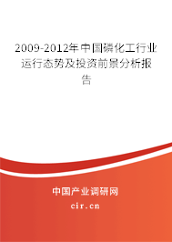 2009-2012年中國磷化工行業(yè)運行態(tài)勢及投資前景分析報告 2009-2012年中國磷化工行業(yè)運行態(tài)勢及投資前景分析報告