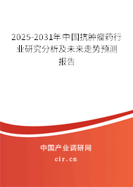 2025-2031年中國抗腫瘤藥行業(yè)研究分析及未來走勢預(yù)測報告