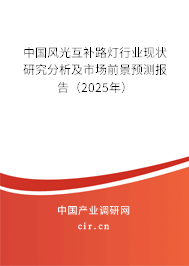 中國(guó)風(fēng)光互補(bǔ)路燈行業(yè)現(xiàn)狀研究分析及市場(chǎng)前景預(yù)測(cè)報(bào)告（2025年）
