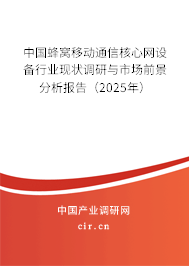中國蜂窩移動通信核心網(wǎng)設(shè)備行業(yè)現(xiàn)狀調(diào)研與市場前景分析報告（2025年）