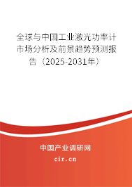 全球與中國工業(yè)激光功率計市場分析及前景趨勢預測報告(2025-2031年) 全球與中國工業(yè)激光功率計市場分析及前景趨勢預測報告(2025-2031年)