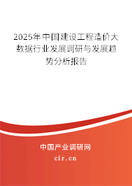 2025年中國(guó)建設(shè)工程造價(jià)大數(shù)據(jù)行業(yè)發(fā)展調(diào)研與發(fā)展趨勢(shì)分析報(bào)告