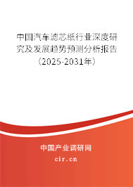 中國(guó)汽車濾芯紙行業(yè)深度研究及發(fā)展趨勢(shì)預(yù)測(cè)分析報(bào)告（2025-2031年）