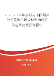 2025-2031年全球與中國(guó)超高分子量聚乙烯板材市場(chǎng)調(diào)研及前景趨勢(shì)預(yù)測(cè)報(bào)告