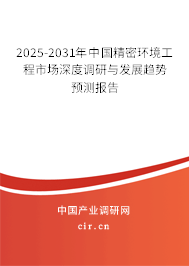 2025-2031年中國精密環(huán)境工程市場深度調研與發(fā)展趨勢預測報告