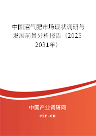 中國沼氣肥市場現(xiàn)狀調(diào)研與發(fā)展前景分析報告（2025-2031年）