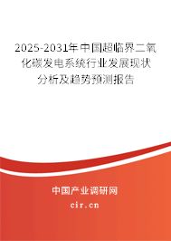 2025-2031年中國超臨界二氧化碳發(fā)電系統(tǒng)行業(yè)發(fā)展現(xiàn)狀分析及趨勢預(yù)測報(bào)告