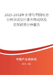2025-2031年全球與中國電池分析測試儀行業(yè)市場調(diào)研及前景趨勢分析報告