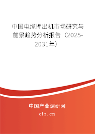 中國電纜押出機(jī)市場研究與前景趨勢分析報告(2025-2031年) 中國電纜押出機(jī)市場研究與前景趨勢分析報告(2025-2031年)