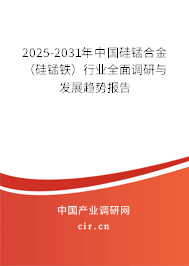 2025-2031年中國(guó)硅錳合金（硅錳鐵）行業(yè)全面調(diào)研與發(fā)展趨勢(shì)報(bào)告