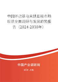 中國環(huán)己基馬來酰亞胺市場現狀全面調研與發(fā)展趨勢報告（2024-2030年）