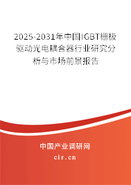 2025-2031年中國IGBT柵極驅(qū)動(dòng)光電耦合器行業(yè)研究分析與市場前景報(bào)告