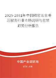 2025-2031年中國精密五金沖壓服務(wù)行業(yè)市場調(diào)研與前景趨勢分析報告