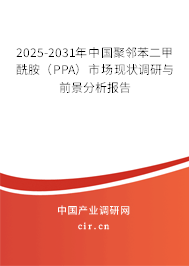 2025-2031年中國聚鄰苯二甲酰胺（PPA）市場現(xiàn)狀調(diào)研與前景分析報告