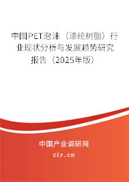 中國PET泡沫（滌綸樹脂）行業(yè)現(xiàn)狀分析與發(fā)展趨勢研究報告（2025年版）