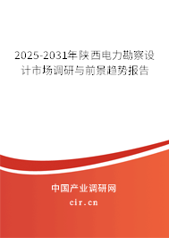 2025-2031年陜西電力勘察設(shè)計市場調(diào)研與前景趨勢報告