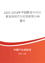2025-2031年中國數(shù)顯卡尺行業(yè)發(fā)展研究與前景趨勢分析報告