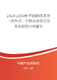 2024-2030年中國胰島素泵（體外式）市場(chǎng)調(diào)查研究及發(fā)展趨勢(shì)分析報(bào)告