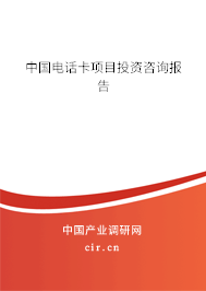 中國電話卡項(xiàng)目投資咨詢報(bào)告