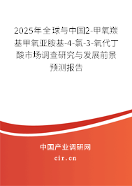 2025年全球與中國2-甲氧羰基甲氧亞胺基-4-氯-3-氧代丁酸市場調(diào)查研究與發(fā)展前景預(yù)測報(bào)告