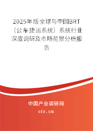 2025年版全球與中國(guó)BRT（公車捷運(yùn)系統(tǒng)）系統(tǒng)行業(yè)深度調(diào)研及市場(chǎng)前景分析報(bào)告