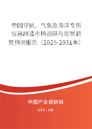 中國導(dǎo)航、氣象及海洋專用儀器制造市場調(diào)研與前景趨勢預(yù)測報(bào)告（2025-2031年）
