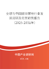 全球與中國鍍鋅螺栓行業(yè)發(fā)展調(diào)研及前景趨勢(shì)報(bào)告（2025-2031年）