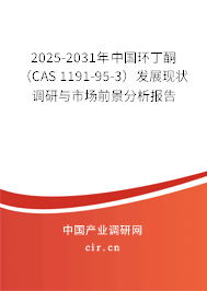 2025-2031年中國(guó)環(huán)丁酮（CAS 1191-95-3）發(fā)展現(xiàn)狀調(diào)研與市場(chǎng)前景分析報(bào)告