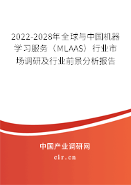 2022-2028年全球與中國機器學(xué)習(xí)服務(wù)（MLAAS）行業(yè)市場調(diào)研及行業(yè)前景分析報告