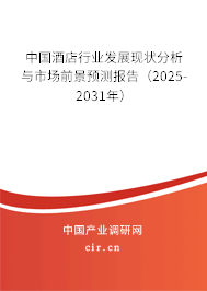 中國酒店行業(yè)發(fā)展現(xiàn)狀分析與市場前景預(yù)測報告（2025-2031年）
