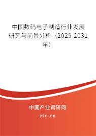 中國(guó)數(shù)碼電子制造行業(yè)發(fā)展研究與前景分析(2025-2031年) 中國(guó)數(shù)碼電子制造行業(yè)發(fā)展研究與前景分析(2025-2031年)
