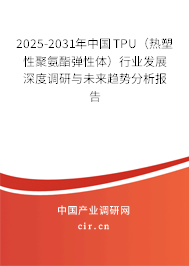 2025-2031年中國(guó)TPU（熱塑性聚氨酯彈性體）行業(yè)發(fā)展深度調(diào)研與未來(lái)趨勢(shì)分析報(bào)告