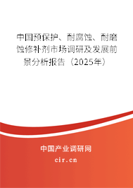 中國(guó)預(yù)保護(hù)、耐腐蝕、耐磨蝕修補(bǔ)劑市場(chǎng)調(diào)研及發(fā)展前景分析報(bào)告（2025年）