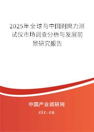 2025年全球與中國剝離力測試儀市場調(diào)查分析與發(fā)展前景研究報(bào)告