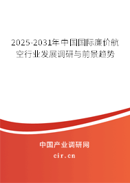 2025-2031年中國國際廉價航空行業(yè)發(fā)展調(diào)研與前景趨勢