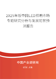 2025年版中國LED照明市場專題研究分析與發(fā)展前景預(yù)測報告