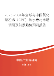 2025-2031年全球與中國氯化聚乙烯（CPE）防水卷材市場調(diào)研及前景趨勢預測報告