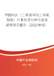 中國MDI（二苯基甲烷二異氰酸酯）行業(yè)現(xiàn)狀分析與發(fā)展趨勢研究報告（2025年版）