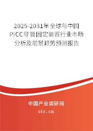 2025-2031年全球與中國PICC導(dǎo)管固定裝置行業(yè)市場分析及前景趨勢預(yù)測報(bào)告
