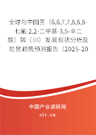 全球與中國(guó)三（6,6,7,7,8,8,8-七氟-2,2-二甲基-3,5-辛二酸）鉺（III）發(fā)展現(xiàn)狀分析及前景趨勢(shì)預(yù)測(cè)報(bào)告（2025-2031年）