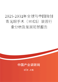 2025-2031年全球與中國微創(chuàng)青光眼手術(shù)（MIGS）裝置行業(yè)分析及發(fā)展前景報告