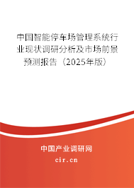 中國智能停車場管理系統(tǒng)行業(yè)現(xiàn)狀調(diào)研分析及市場前景預(yù)測報(bào)告（2025年版）